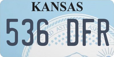 KS license plate 536DFR