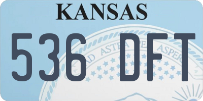 KS license plate 536DFT