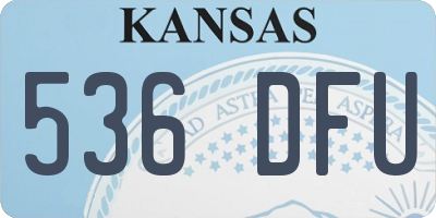 KS license plate 536DFU