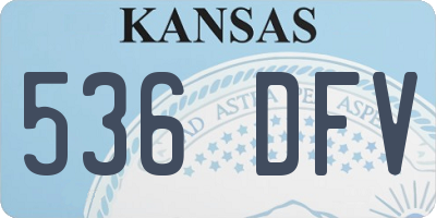 KS license plate 536DFV