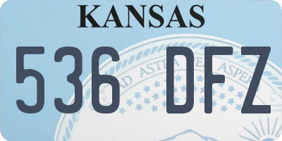 KS license plate 536DFZ