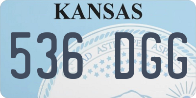 KS license plate 536DGG