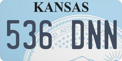 KS license plate 536DNN