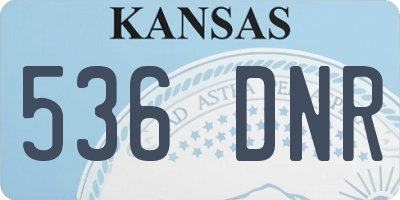 KS license plate 536DNR