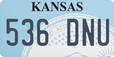 KS license plate 536DNU