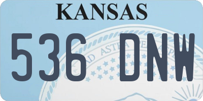 KS license plate 536DNW