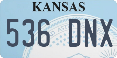 KS license plate 536DNX