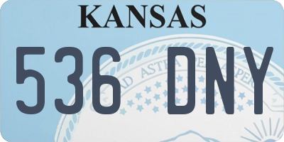 KS license plate 536DNY