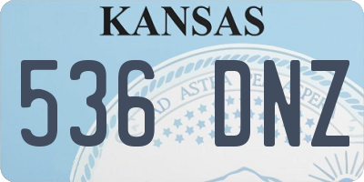 KS license plate 536DNZ