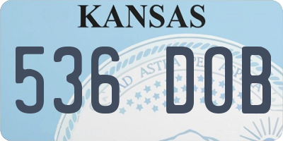 KS license plate 536DOB