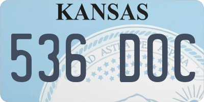 KS license plate 536DOC