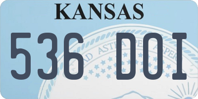 KS license plate 536DOI