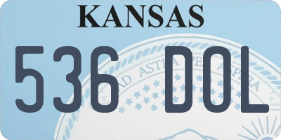 KS license plate 536DOL