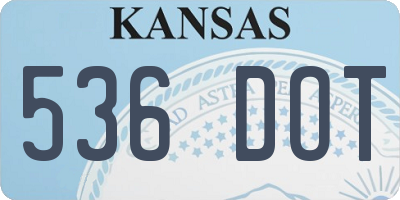 KS license plate 536DOT