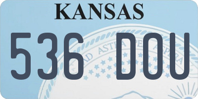 KS license plate 536DOU