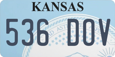 KS license plate 536DOV