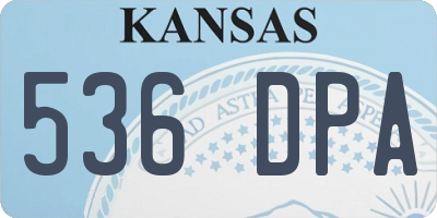 KS license plate 536DPA