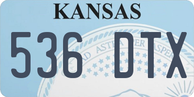 KS license plate 536DTX