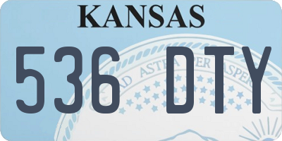 KS license plate 536DTY