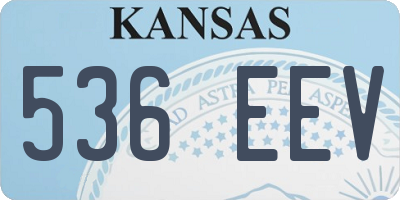 KS license plate 536EEV