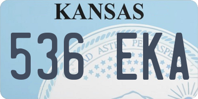 KS license plate 536EKA