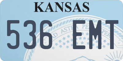 KS license plate 536EMT
