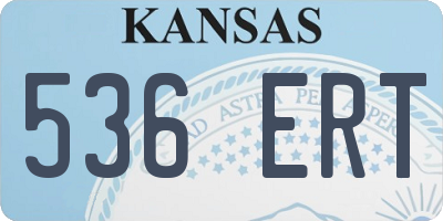 KS license plate 536ERT