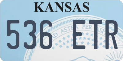 KS license plate 536ETR