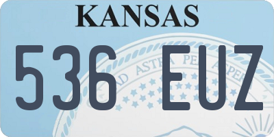 KS license plate 536EUZ