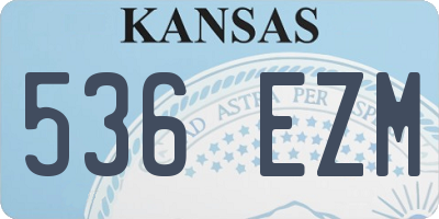 KS license plate 536EZM