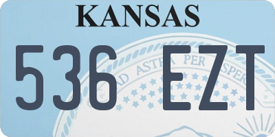 KS license plate 536EZT