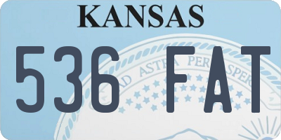 KS license plate 536FAT