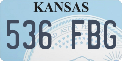KS license plate 536FBG