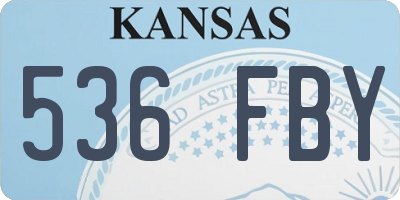 KS license plate 536FBY