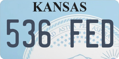 KS license plate 536FED
