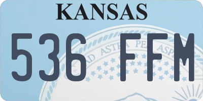 KS license plate 536FFM