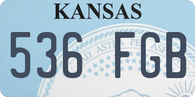 KS license plate 536FGB