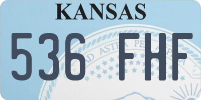 KS license plate 536FHF