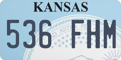 KS license plate 536FHM