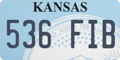 KS license plate 536FIB