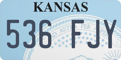 KS license plate 536FJY