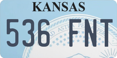 KS license plate 536FNT