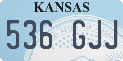 KS license plate 536GJJ