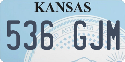 KS license plate 536GJM