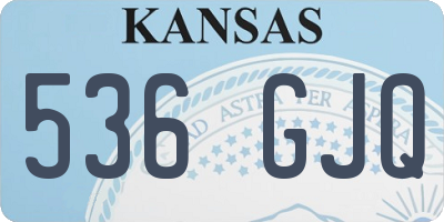 KS license plate 536GJQ