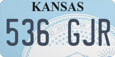 KS license plate 536GJR