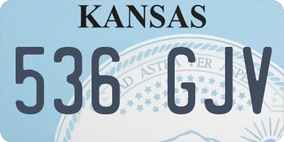 KS license plate 536GJV
