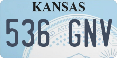 KS license plate 536GNV