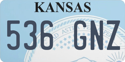 KS license plate 536GNZ