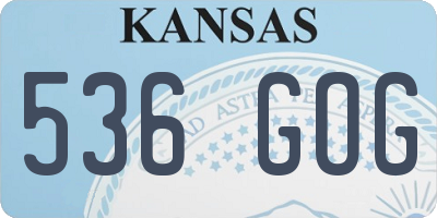 KS license plate 536GOG